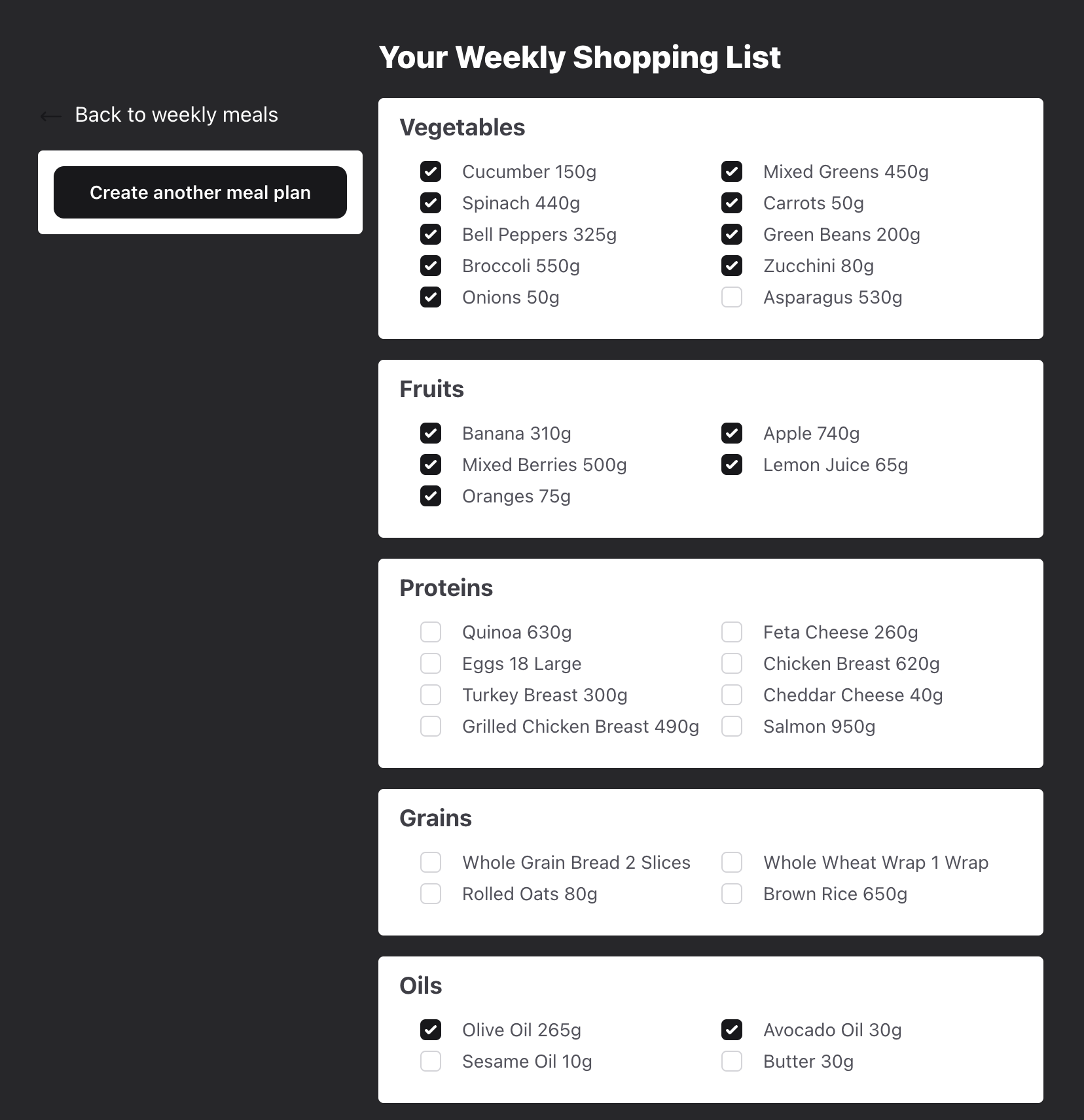 Interactive Shopping List